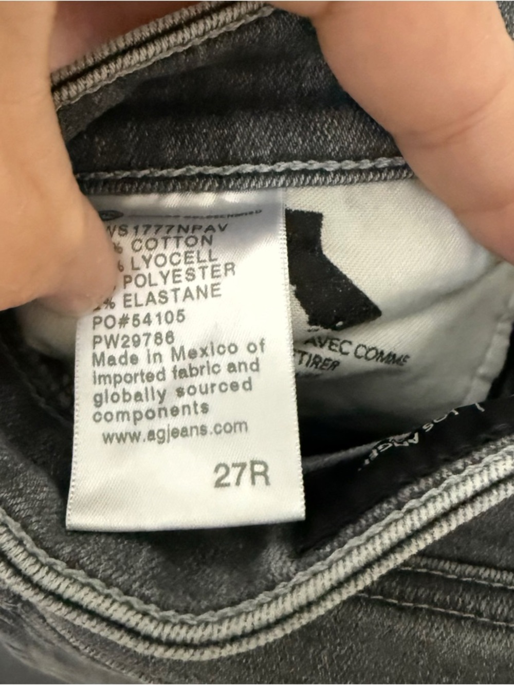 AG Adriano Goldschmied Farrah Ankle High Rise Skinny Jeans Gray Wash Sz 27R - Picture 4 of 4